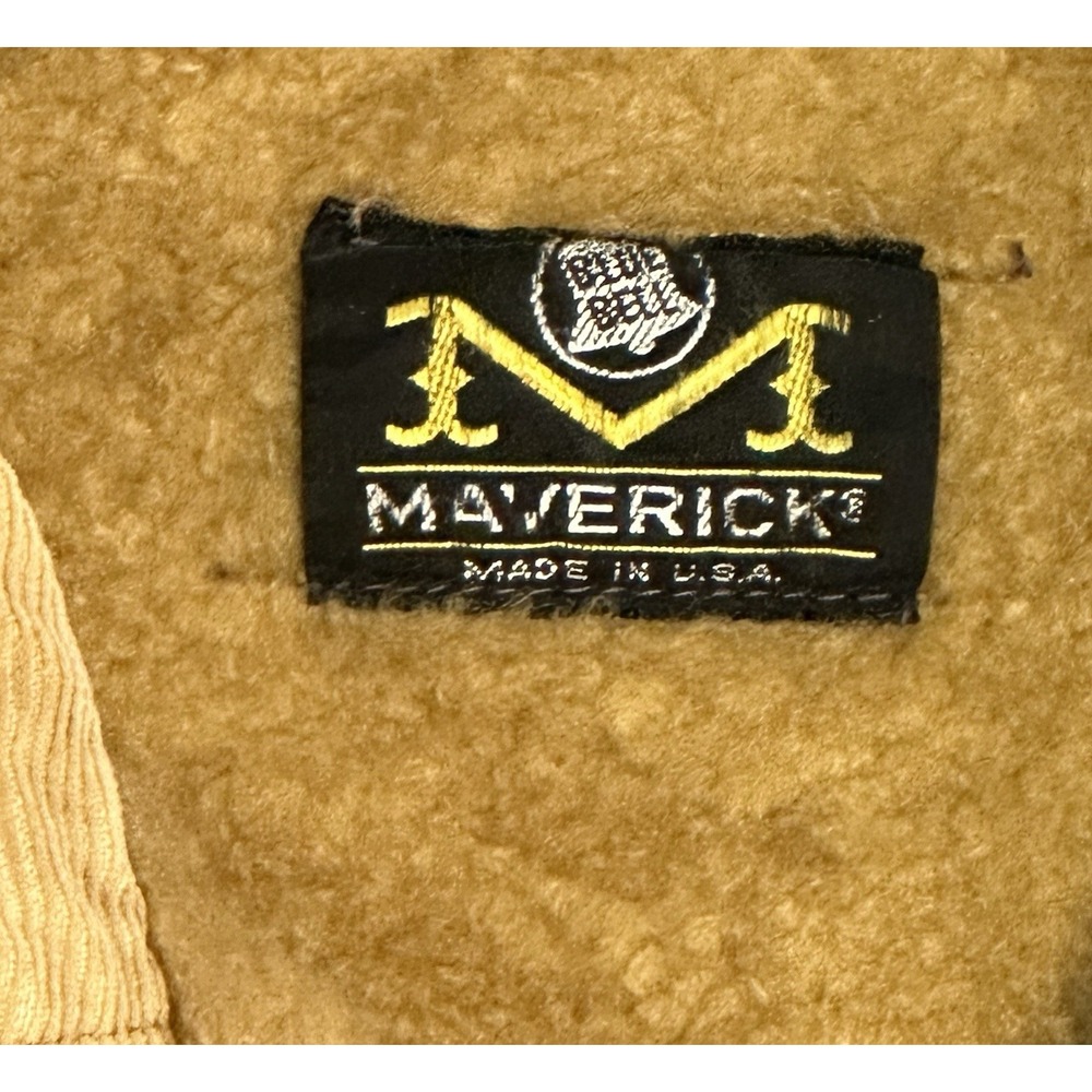 Vintage Maverick Blue Bell Made in USA Denim Jean Sherpa Faux Lined Jacket Sz 40 - Picture 4 of 6